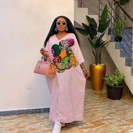 Boubou rayures tendance - 2